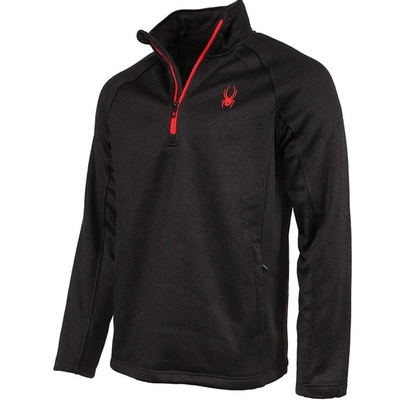 Spyder Sweaters Spyder Mens Boundless 4 Zip Pullover In Black